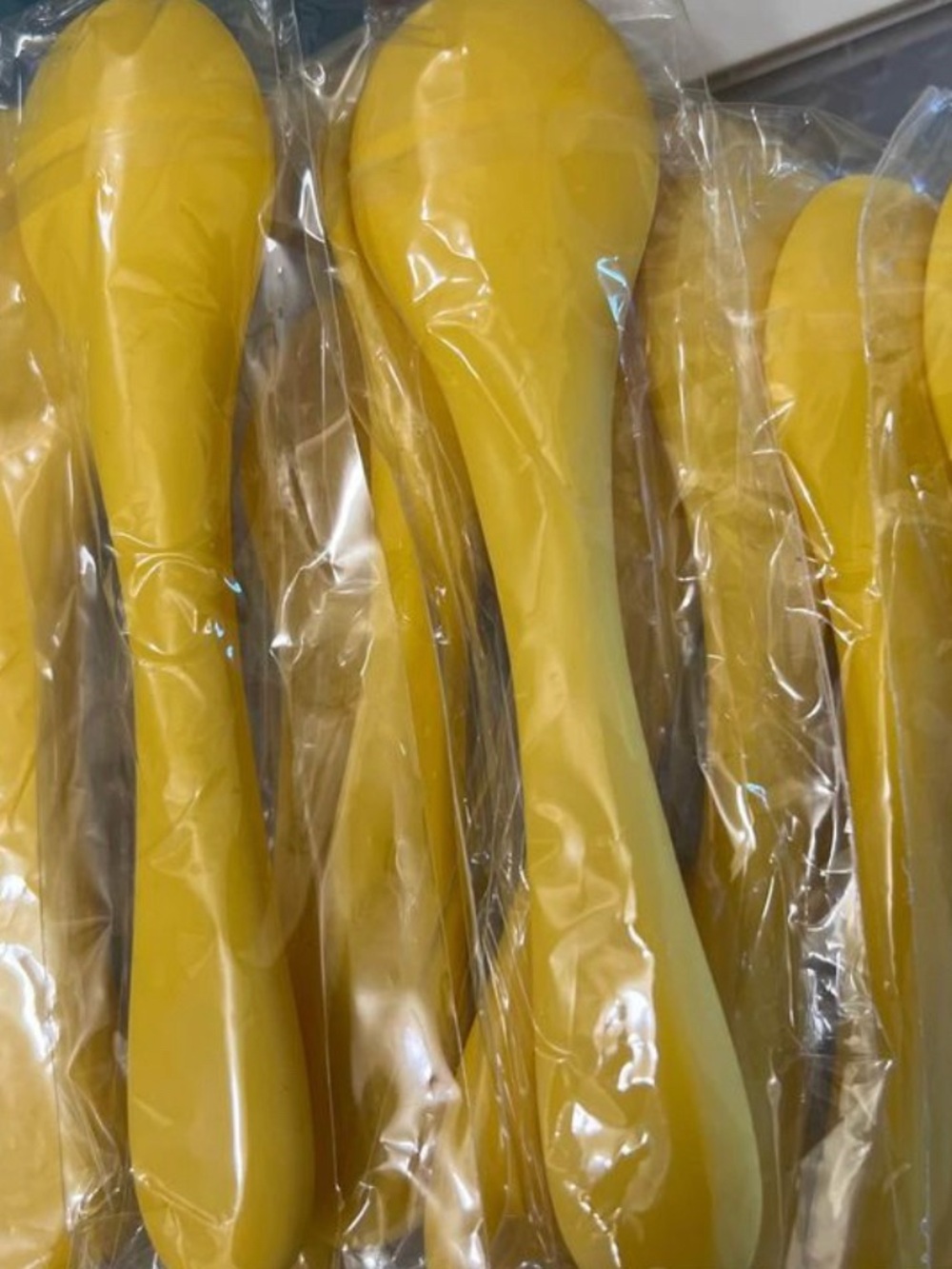 Yellow Party Plastic Spoons - Bright Disposable Cutlery-3 for $15